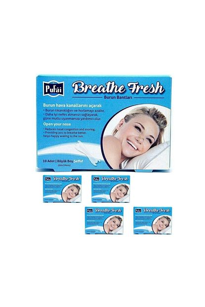 Pufai Breathe Fresh Burun Bandi Seffaf Buyuk Boy 66 Mm 19 Mm 50 Adet 5 Kutu Trendyol