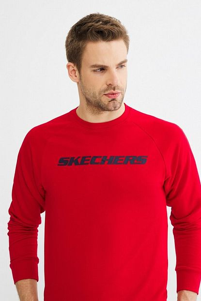 Skechers Erkek Sweatshirt Lightweight Fleece M Big Logo Crew Neck S201007 810 Trendyol