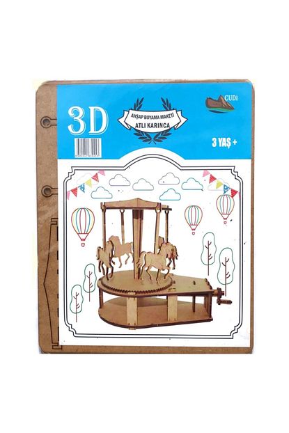 3d Burak Ahsap Boyama Atli Karinca Aktif Mekanizmali Trendyol