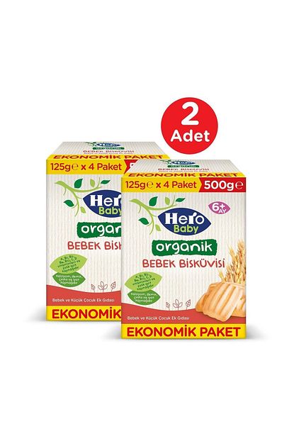 Hero Baby Organik Bebek Biskuvisi 500g 2 Adet Trendyol