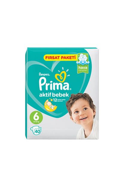 Prima Aktif Bebek Bezi 6 Beden Numara Firsat Paketi 40 Adet 13 18 Kg Trendyol