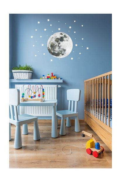 Dnart Cocuk Odasi Sticker 10 Farkli Renk Secenegi Ay Yildiz Sticker104 90x65cm Trendyol