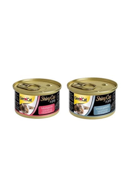 Gimcat Shinycat 12 Adet 6 Tavuklu Yengecli 6 Tuna Balikli Karidesli Konserve Kedi Mamasi Trendyol