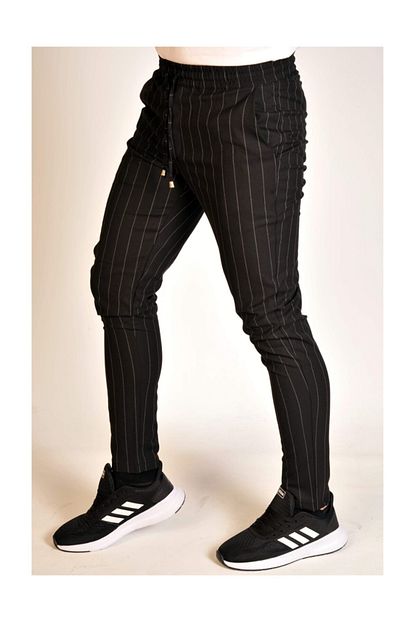 Yeniler Erkek Seritli Keten Pantolon Dar Paca Slim Fit Trendyol