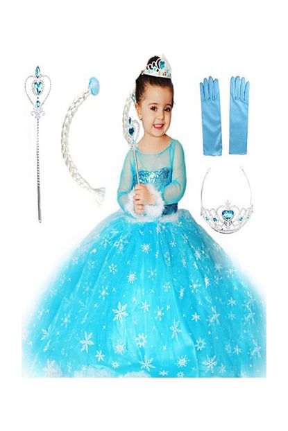 Bambam Frozen Elsa Kostum Karlar Ulkesi Kiz Cocuk Kostumu Trendyol