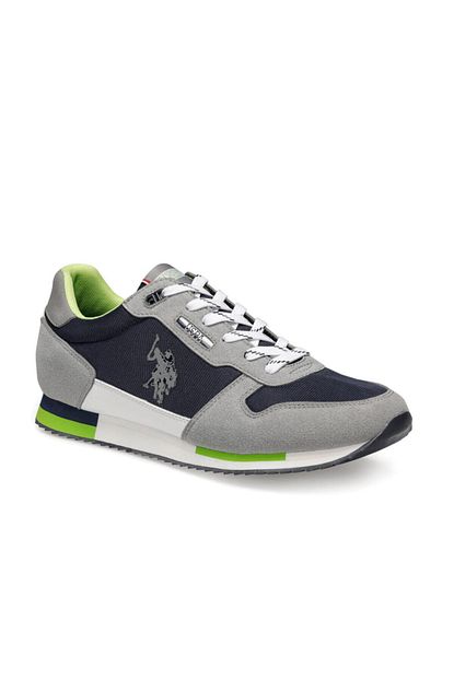 U S Polo Assn Gri Lacivert Erkek Sneaker Pond Trendyol