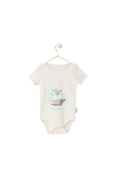 Kirmizi Kanguru Bebek Organik Kisa Kollu Omuz Citcitli Body 18 24 Ay Trendyol