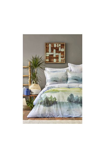 Karaca Home Lindara Yesil Pano Ranforce Cift Kisilik Nevresim Takimi Trendyol