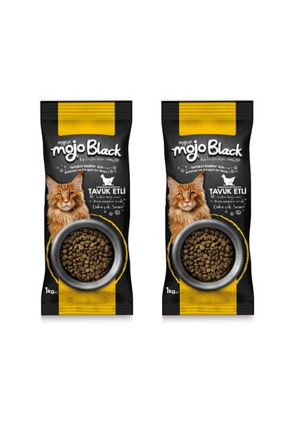 My Cat Mycat Mojo Black Tavuk Etli Yetiskin Kedi Mamasi 1 Kg 2 Li Paket Trendyol