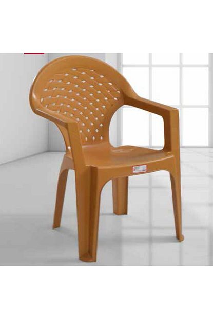 Tubix Kollu Plastik Bahce Sandalyesi Teak 4 Adet Trendyol