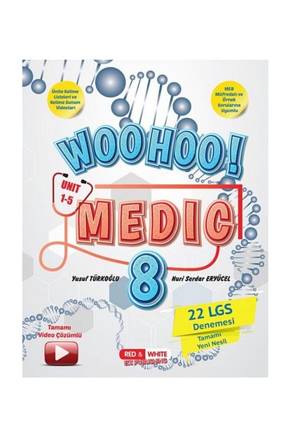 Kirmizi Beyaz Akademi Yayinlari Kirmizi Beyaz Yayinlar 8 Sinif Lgs Woohoo Medic Ingilizce Deneme Trendyol