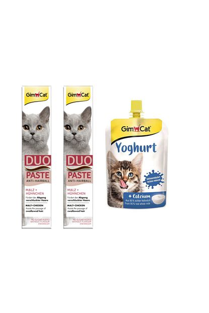 Gimcat 2 Adet Duo Paste Tavuklu Malt Kedi Macunu 50gr Yoghurt Kalsiyum Kedi Pudingi 150 Gr Trendyol