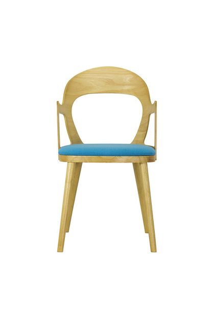 Tmall Home Design Kolcakli Kumas Ahsap Sandalye Mese Mavi Minder Trendyol