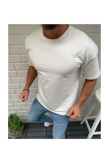 Bodwox Man Beyaz Oversize Erkek Tisort Trendyol