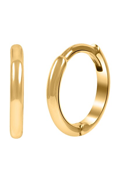 Kuyumcudukkani 8mm Capli Altin Renk Minik Halka Kupe Trendyol