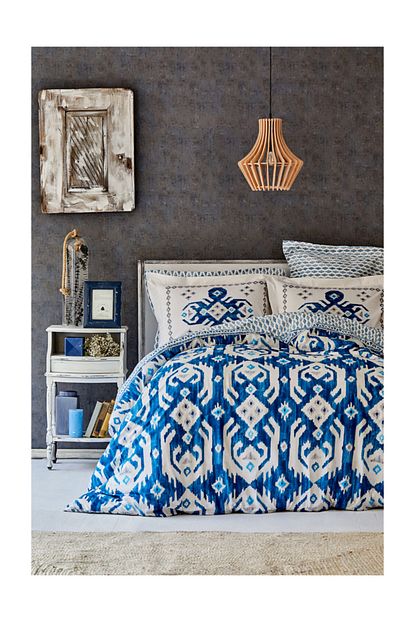 Karaca Home Neos Mavi Cift Kisilik Nevresim Takimi Trendyol
