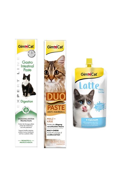Gimcat Gastro Paste Duo Paste Peynirli Malt Kedi Macunu Milk Latte Calcium Sivi Kedi Sutu Trendyol