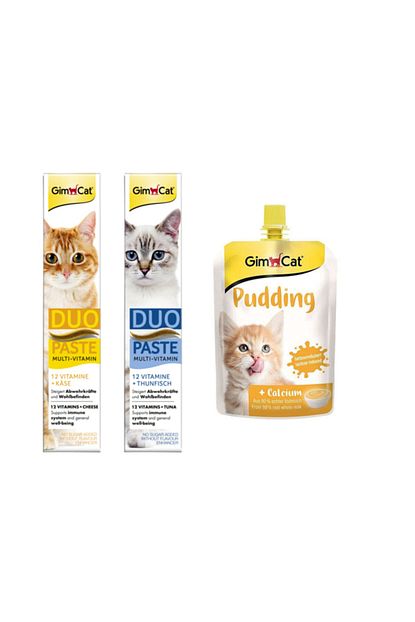 Gimcat Duo Paste Tavuklu Malt Kedi Macunu Peynirli Malt Kedi Macunu Milk Latte Calcium Sivi Kedi Sutu Trendyol