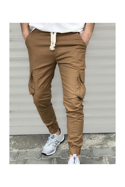 Dacollection Erkek Lastikli Paca Kargo Pantolon Kahverengi Trendyol