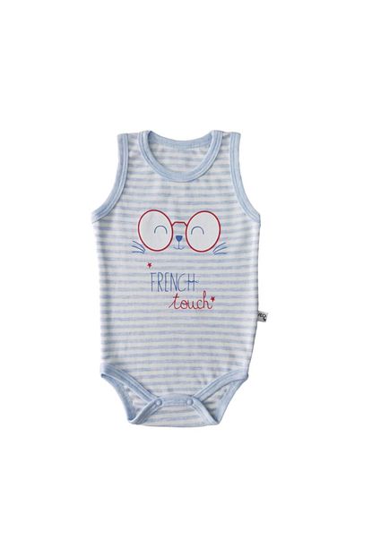 Veo Baby French Cizgili Erkek Bebek Atlet Body Badi Trendyol