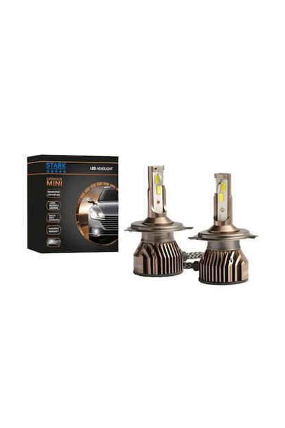 stark supervision mini slim h4 csp led xenon 8000 lumen simsek etkili 6000 kelvin beyaz renkli far fiyati yorumlari trendyol