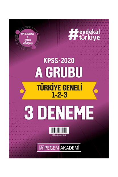 Pegem Akademi Yayincilik 2020 Kpss Alan Bilgisi A Grubu Turkiye Geneli Deneme 123 Hukuk Iktisat Maliye Muhasebe Isletme Trendyol