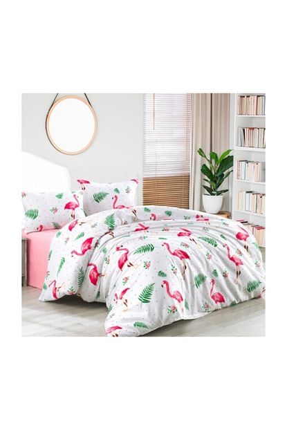 Yenibikonsept Cift Kisilik Flamingo Desenli Nevresim Takimi Trendyol