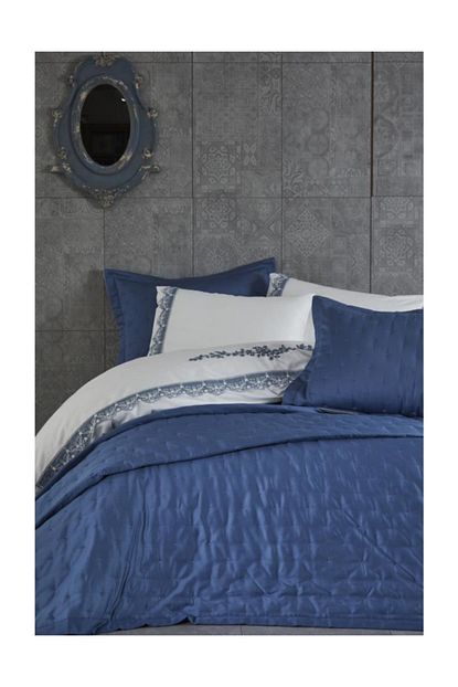 Ecocotton Nevada Yatak Ortusu Mavi Trendyol