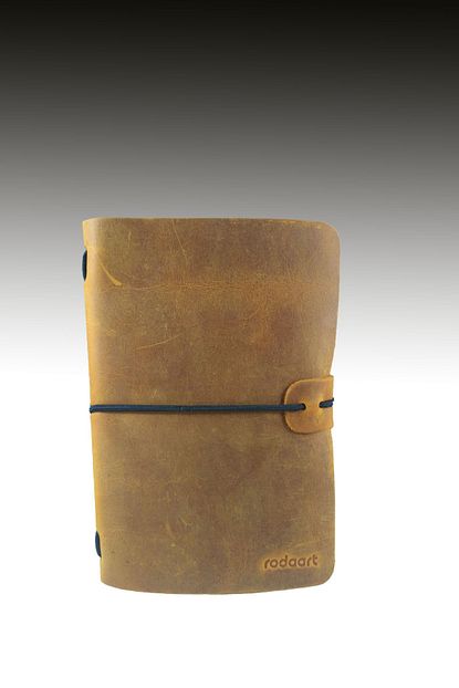 Rodaart Dogal Deriden El Yapimi Sari Deri Defter Trendyol