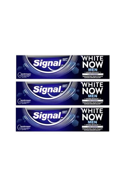 Signal Erkek Dis Macunu Mavi White Now Men 3 Adet X 75 Ml Trendyol