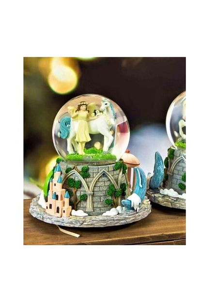 Esmahome Unicorn Ve Sato Temali 360 Derece Hareketli Isikli Kar Kuresi Ve Muzik Kutusu Trendyol