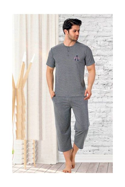 Alimer Kapri Bermuda Yazlik Erkek Pijama Takimi Trendyol