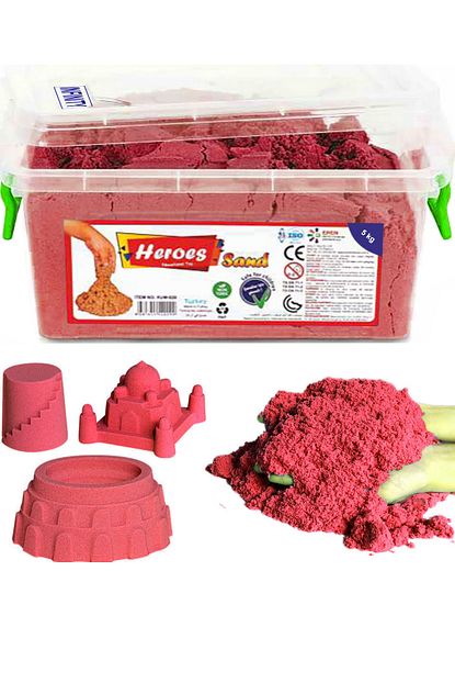 Heroes 5kg Kinetik Kum Kirmizi Buyuk Kum Havuzu Ve Deniz Canlilari Kum Kaliplari Seti Trendyol