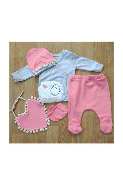 Nonna Baby Kiz Bebek Kuzu Kabarmali Besli Set Trendyol