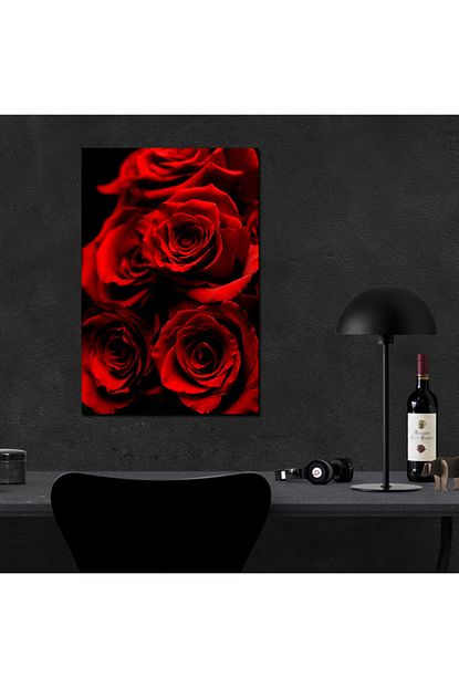 Canvas701 Canli Kirmizi Guller Kanvas Tablo Trendyol