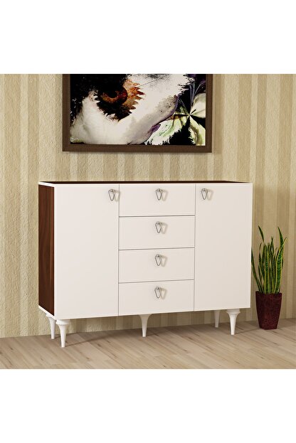 Kalender Dekor Vinga Sifonyer Ceviz Beyaz Vng03 Trendyol