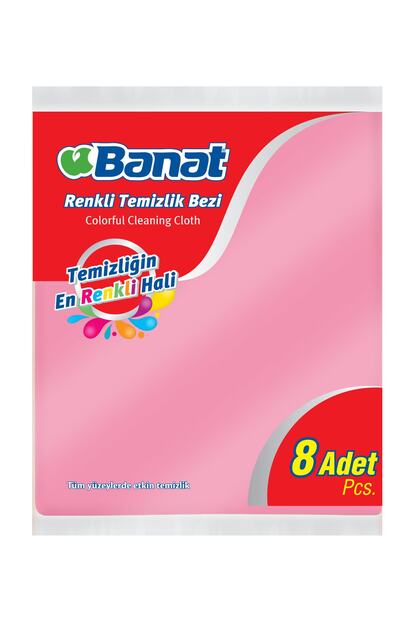 Banat Klasik Renkli Temizlik Bezi 8 Li Trendyol