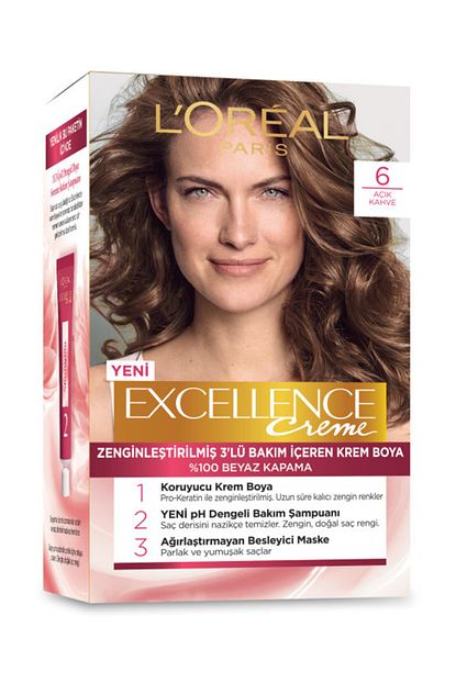 L Oreal Paris L Oreal Excellence Creme 6 Acik Kahve Trendyol