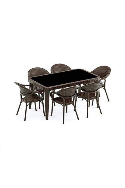 Tilia Osaka Masa 6 Adet Flash Koltuk Rattan Set Trendyol