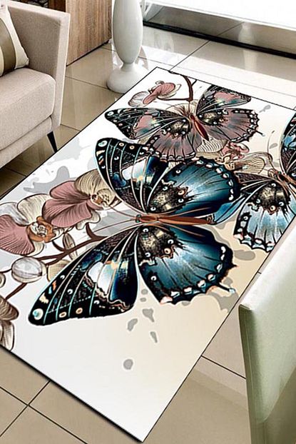 133x180 else hali kelebekler 3d modern dekoratif 3d salon halilari