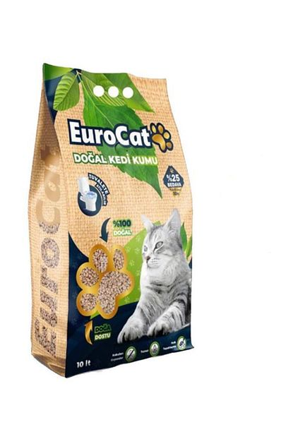 eurocat hizli topaklasan dogal kedi kumu 10 lt