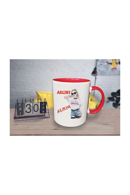 Kupalab Kadinlara Ozel Tasarimli Baskili Seramik Kupa Bardak Hediyelik Kirmizi Kupa Bardak Nescafe Bardagi Trendyol