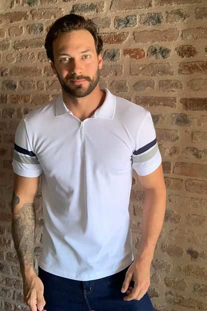 Trendyol Man Beyaz Erkek Polo Yaka T Shirt Tmnss20po0096 Trendyol
