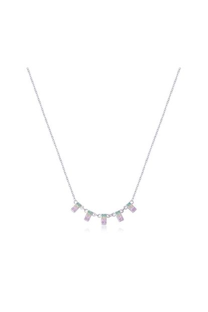 Elyssa Jewelry Kucuk Renkli Tasli Kolye Trendyol