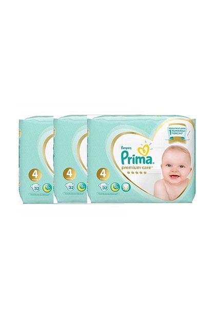 Prima Premium Care 4 Numara 32 3 96 Adet Bebek Bezi 8001841128924 Set3 Trendyol