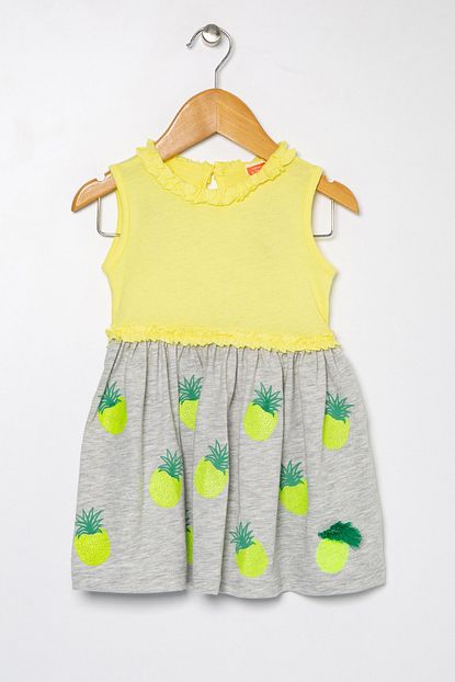 Koton Kids Sari Kiz Bebek Elbise Trendyol