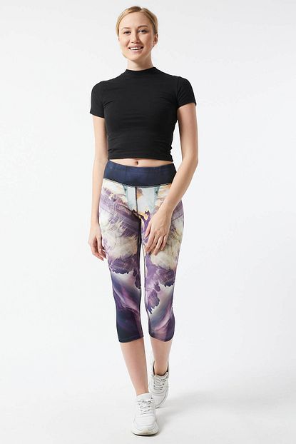 Trendintop Kadin Karisik Renk Print Baskili Spor Tayt Trendyol
