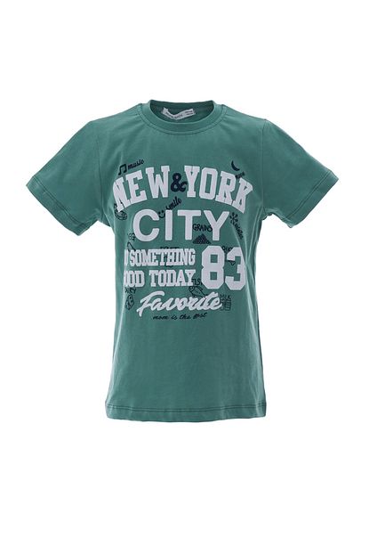 Acarkids Erkek Cocuk Tisort Nyc Baskili 1 4 Yas Yesil T Shirt Trendyol