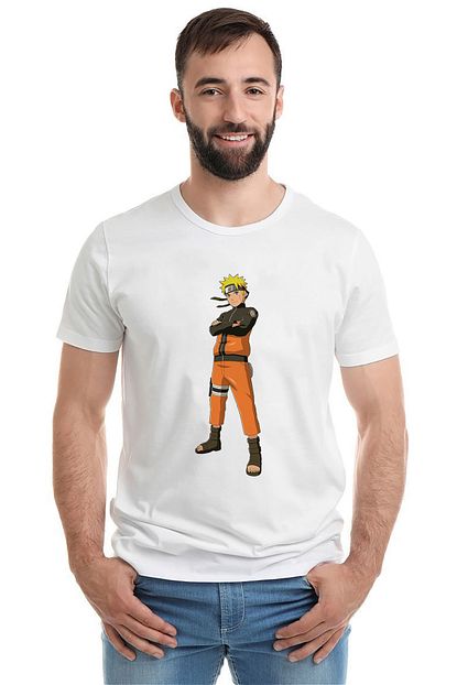 Collage Erkek Beyaz Anime Naruto Headband Shippuuden Baskili T Shirt Trendyol