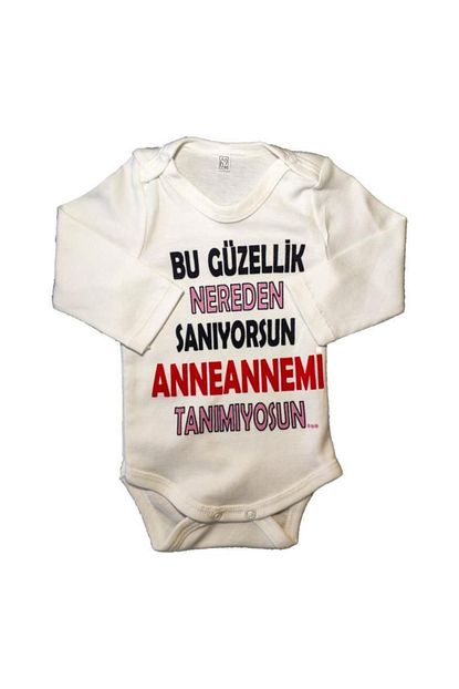 Cicek Anneannem Yazili Bebek Citcitli Badi Zibin Uzun Kol Trendyol